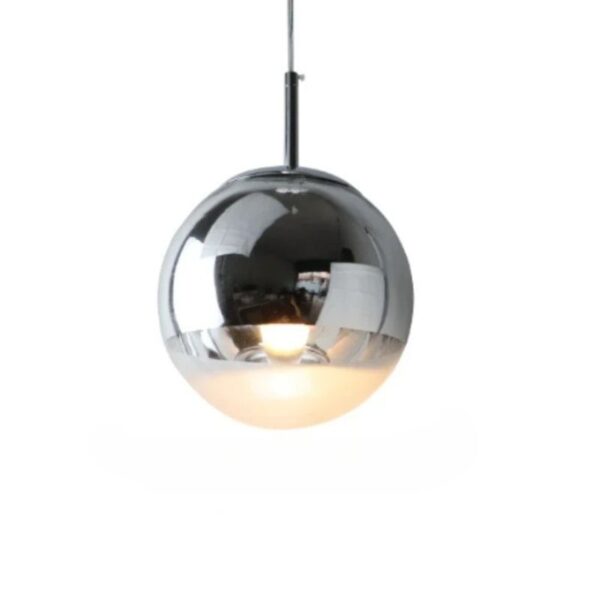 Suspension luminaire sphérique en métal noble