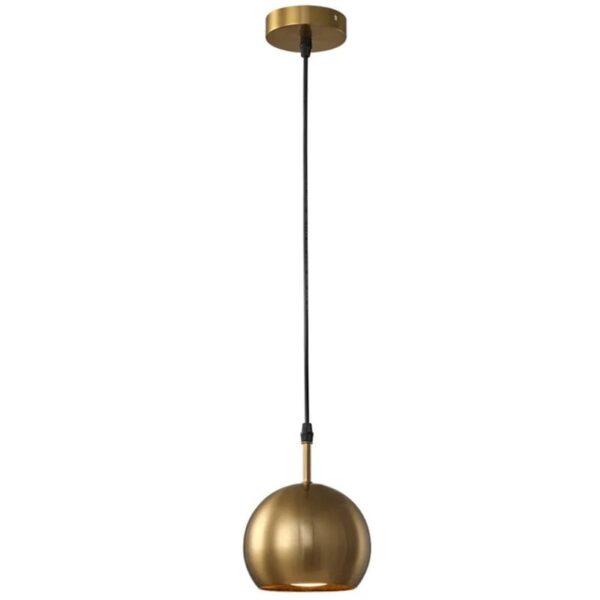 Suspension luminaire sphérique en métal précieux