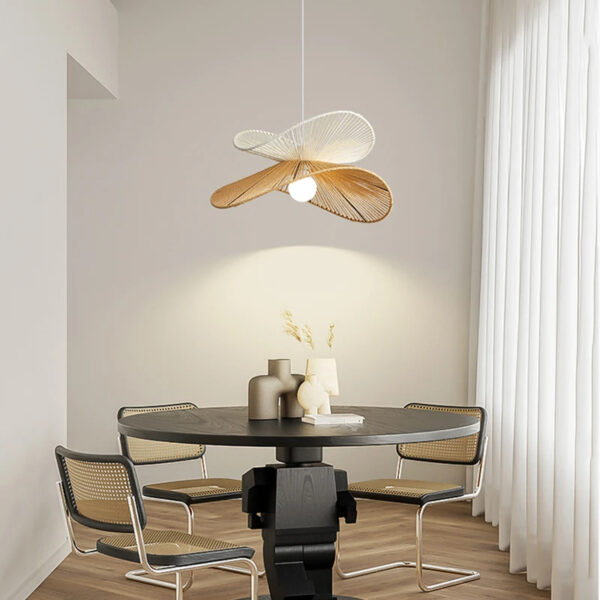 Suspension lumineuse en bois, inspiration zen orientale