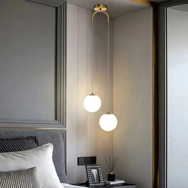 Suspension lumineuse sphérique contemporaine