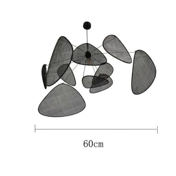 Suspension artisanale en rotin noir inspiration zen