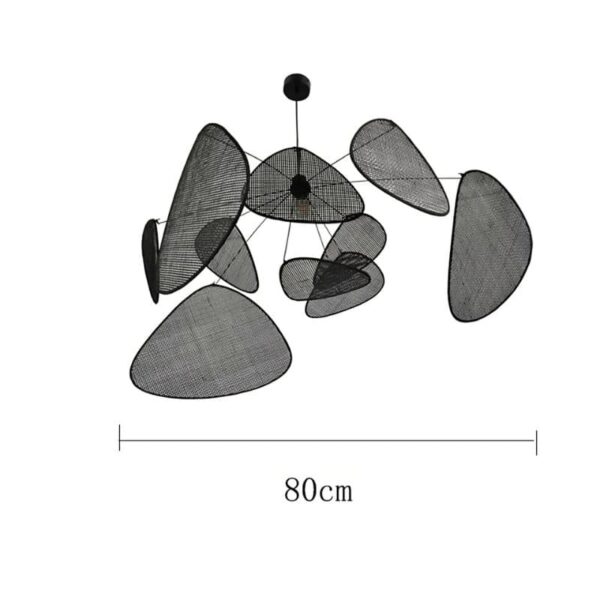 Suspension artisanale en rotin noir inspiration zen