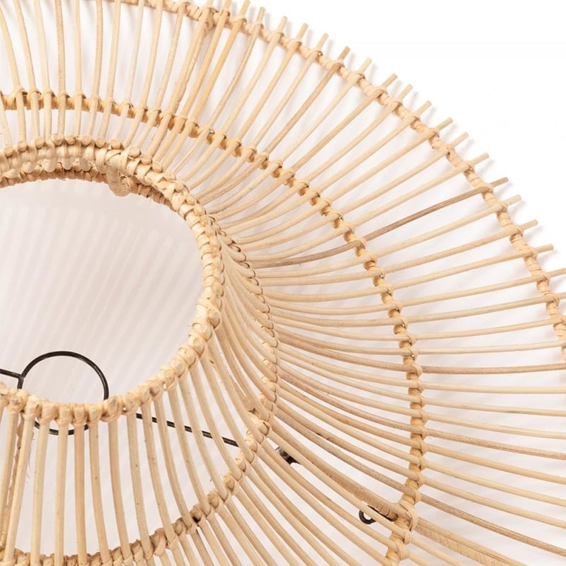 Suspension Lumineuse Artisanale en Rotin Naturel