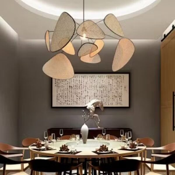 Suspension naturelle rotin style oriental