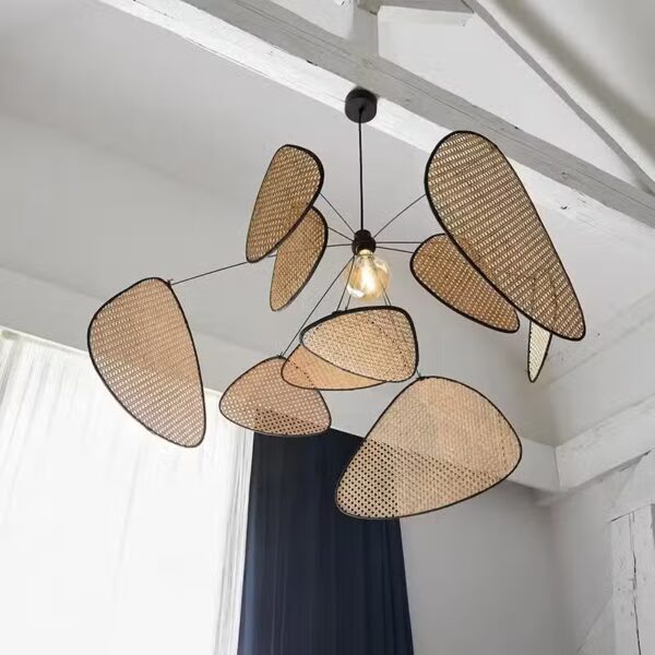 Suspension naturelle rotin style oriental