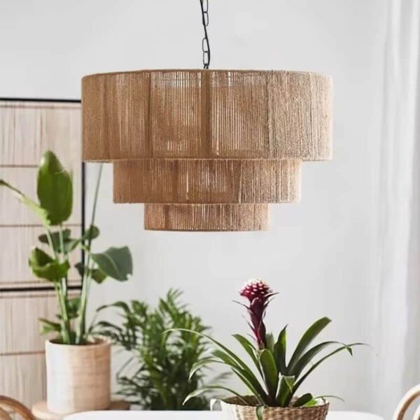 Suspension artisanale en chanvre naturel