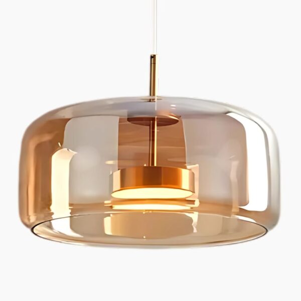 Suspension LED contemporaine en verre épuré