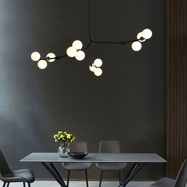Suspension LED en verre inspiration nordique