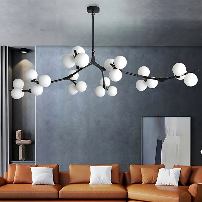 Suspension LED en verre inspiration nordique