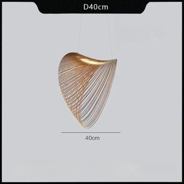 Suspension LED Nordique en Bois Naturel