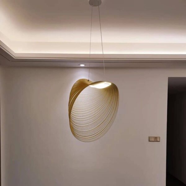 Suspension LED Nordique en Bois Naturel