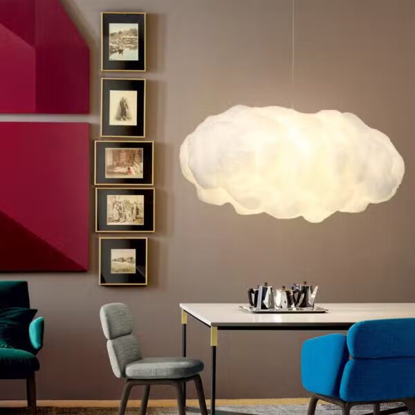Suspension luminaire épurée nuage, inspiration nordique