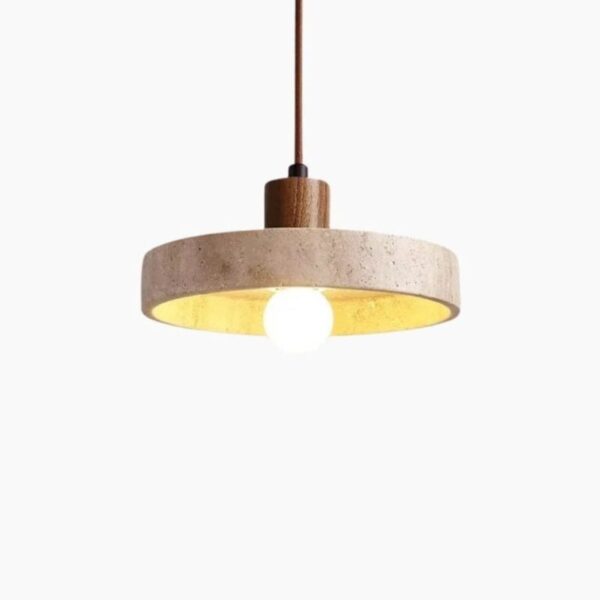 Suspension contemporaine en travertin naturel