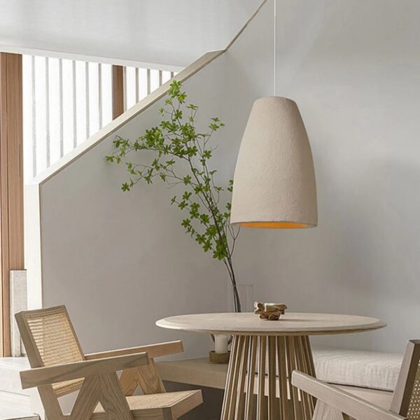 Suspension LED en pierre naturelle d'inspiration zen