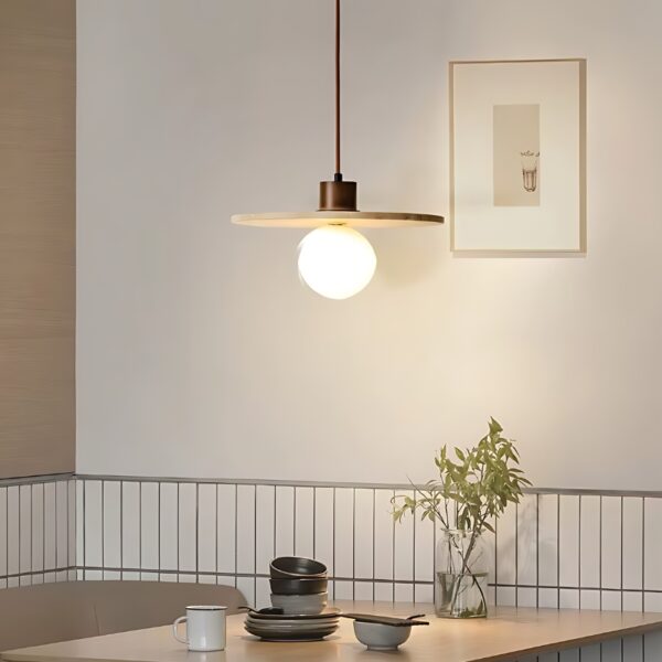 Suspension LED en Travertin, Design Contemporain