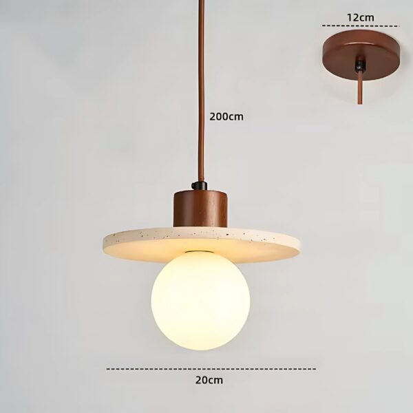 Suspension LED en Travertin, Design Contemporain