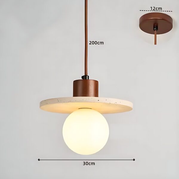 Suspension LED en Travertin, Design Contemporain