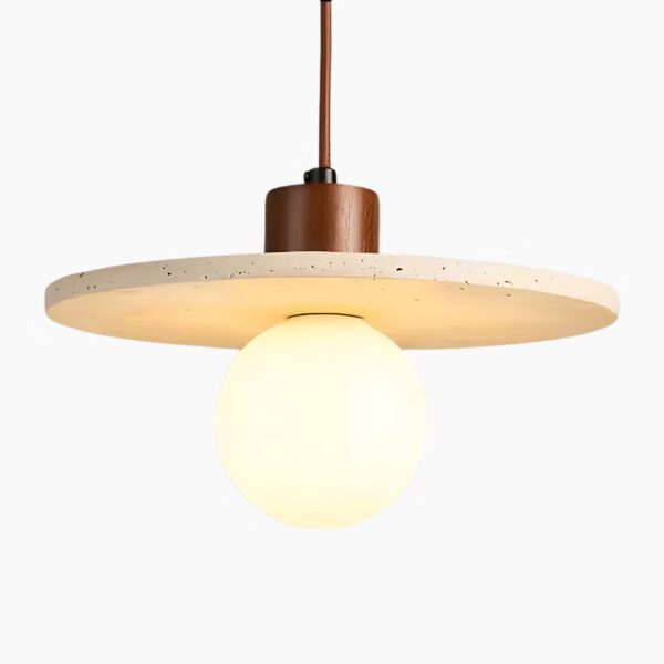Suspension LED en Travertin, Design Contemporain