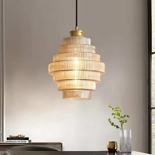 Suspension LED en Verre d'Inspiration Nordique