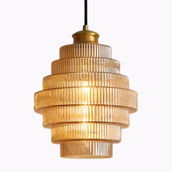 Suspension LED en Verre d'Inspiration Nordique