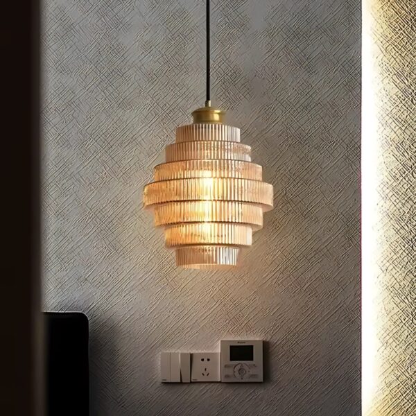 Suspension LED en Verre d'Inspiration Nordique