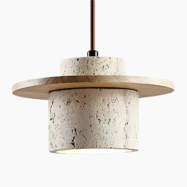 Suspension luminaire LED en pierre naturelle d'inspiration vintage