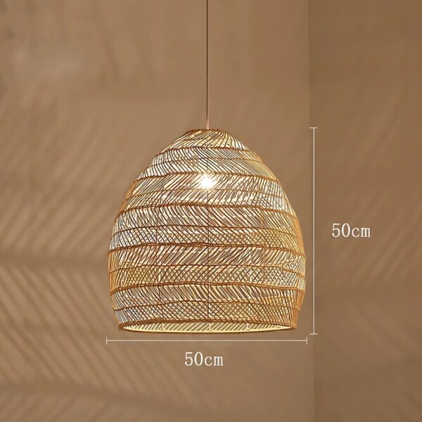 Suspension Artisanale en Rotin d'Inspiration Orientale
