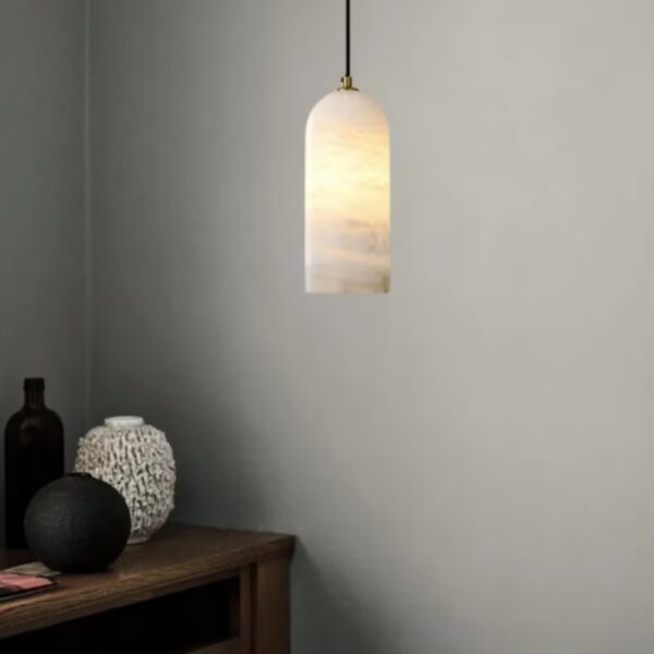 Suspension LED en marbre d'Espagne inspiration nordique
