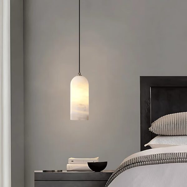 Suspension LED en marbre d'Espagne inspiration nordique