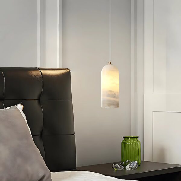 Suspension LED en marbre d'Espagne inspiration nordique