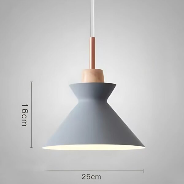Suspension luminaire design nordique bois et couleur