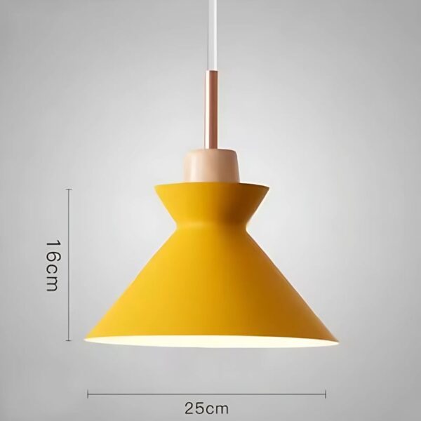 Suspension luminaire design nordique bois et couleur
