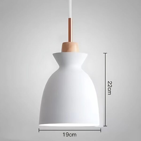 Suspension luminaire design nordique bois et couleur