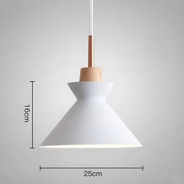 Suspension luminaire design nordique bois et couleur