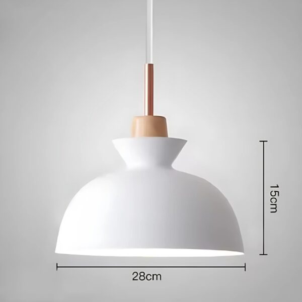 Suspension luminaire design nordique bois et couleur