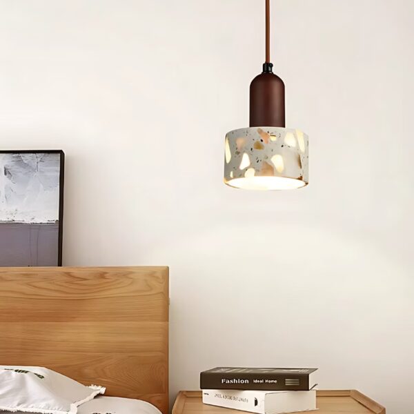 Suspension luminaire en marbre translucide au charme d'antan