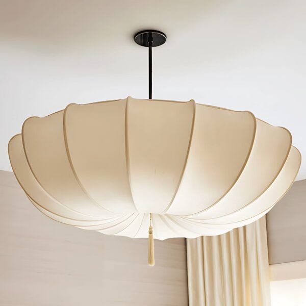 Suspension luminaire en textile inspiration nordique épurée