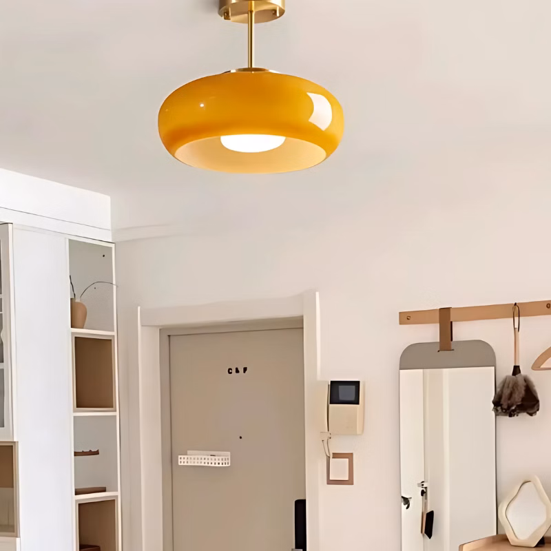 Suspension luminaire en verre inspiration moderniste