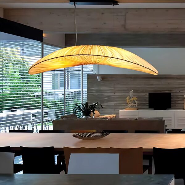 Suspension luminaire en voilage inspiration zen