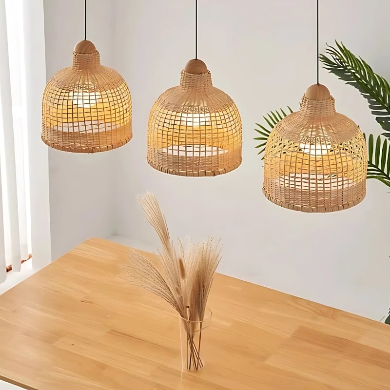 Suspension Artisanale en Bambou Style Vintage