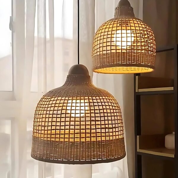 Suspension Artisanale en Bambou Style Vintage
