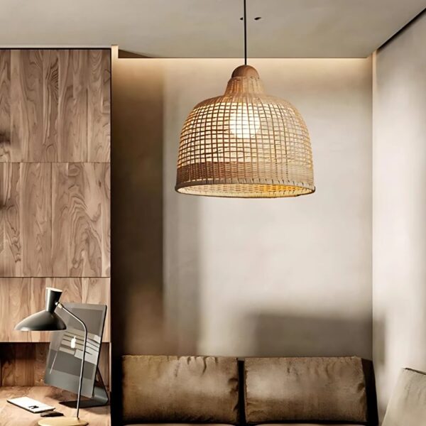 Suspension Artisanale en Bambou Style Vintage