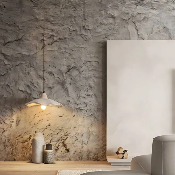 Suspension artisanale en pierre d'inspiration orientale