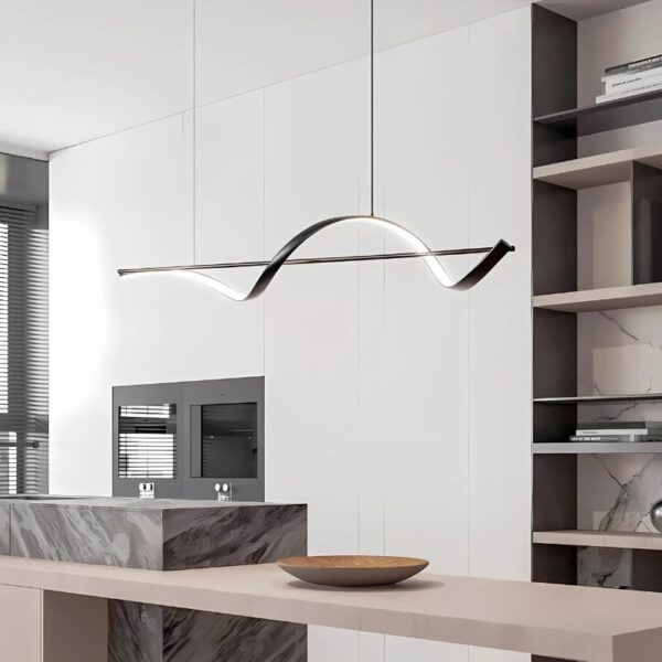 Suspension LED Design avec Ondulations Contemporaines