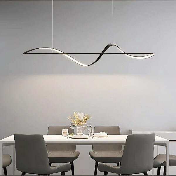 Suspension LED Design avec Ondulations Contemporaines