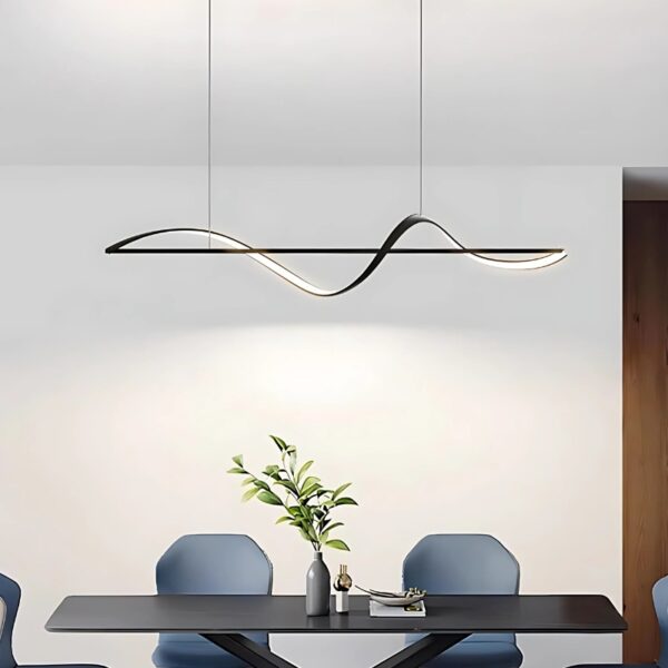 Suspension LED Design avec Ondulations Contemporaines