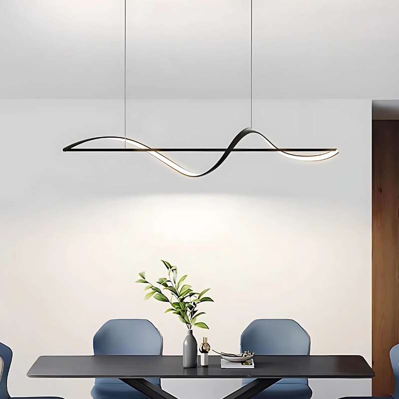 Suspension LED Design avec Ondulations Contemporaines