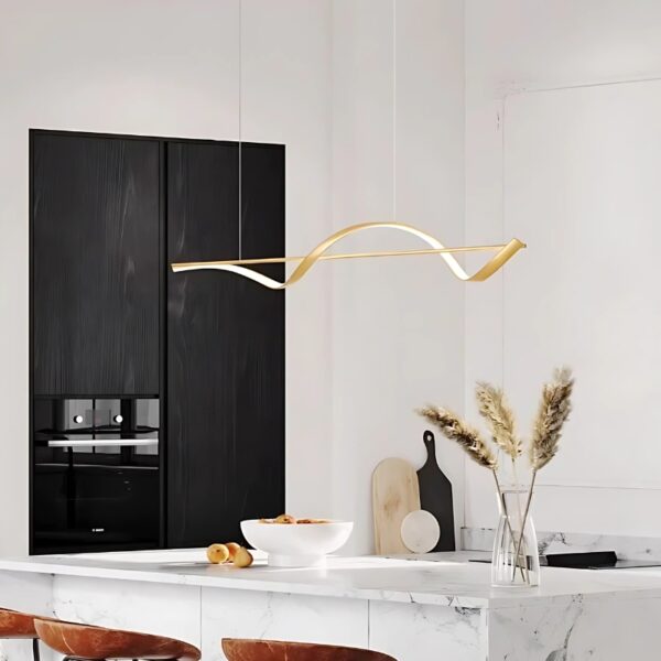 Suspension LED Design avec Ondulations Contemporaines