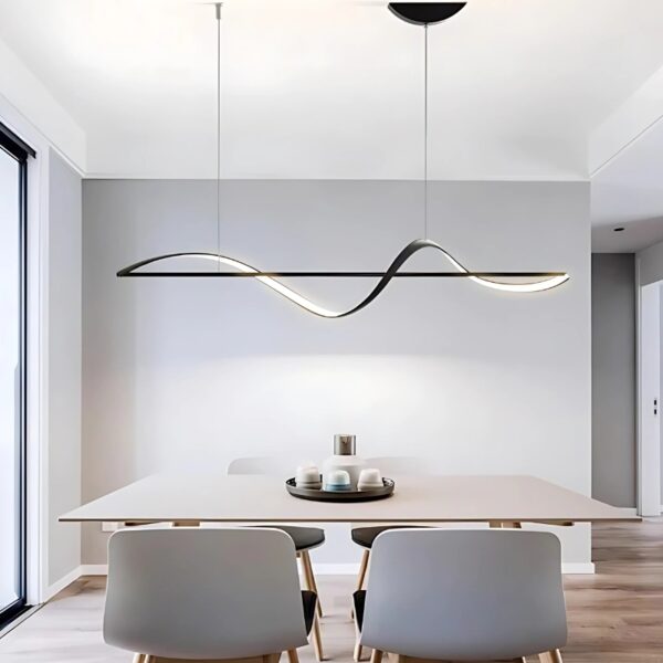 Suspension LED Design avec Ondulations Contemporaines