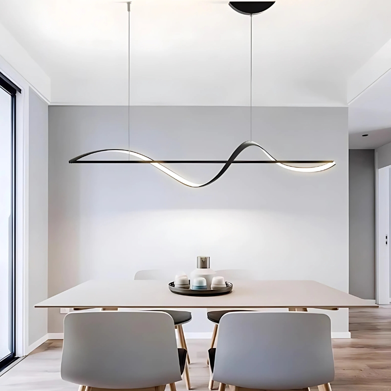 Suspension LED Design avec Ondulations Contemporaines